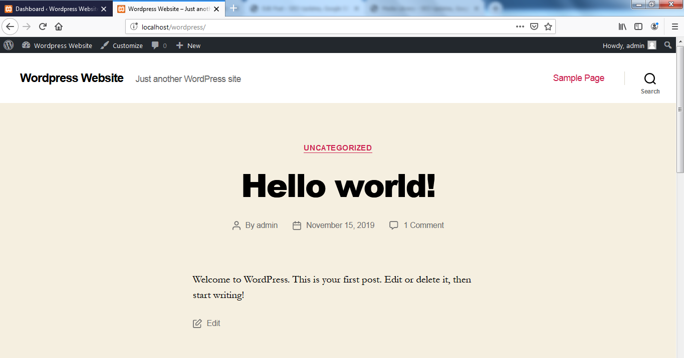 how to create wordpress website
